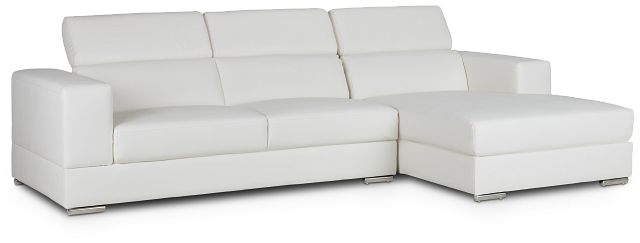 Maxwell White Micro Right Chaise Sectional (2)