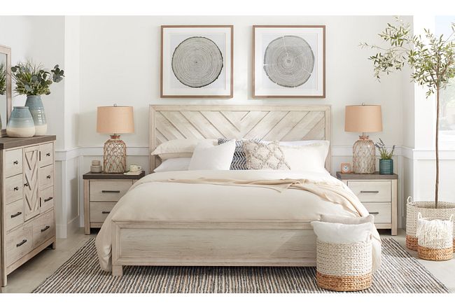 Casper Light Tone Panel Bed