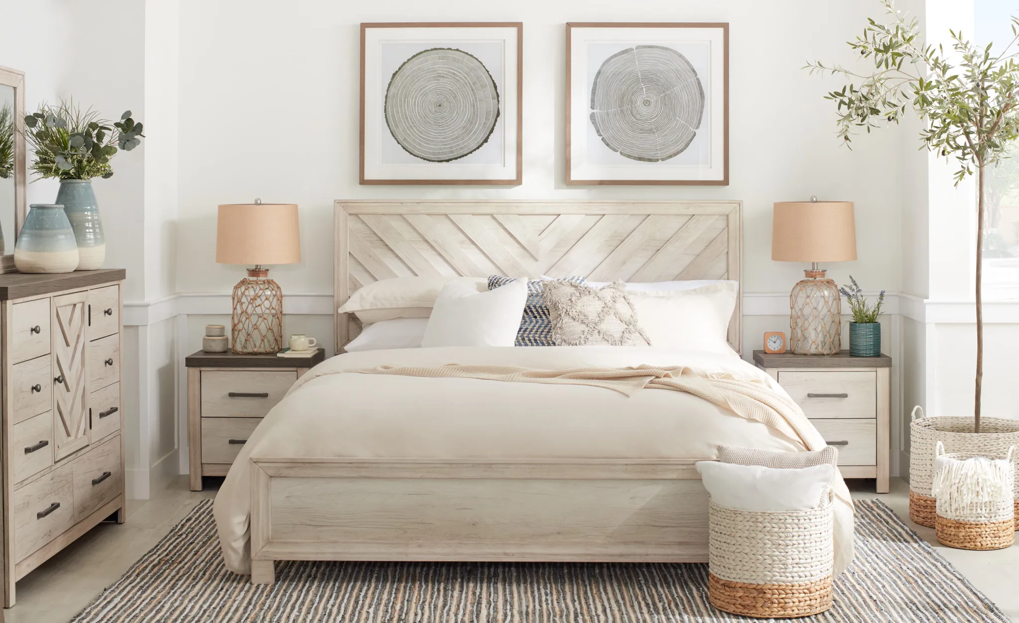 Casper Light Tone Panel Bed