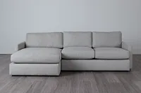 Noah Khaki Fabric Small Left Chaise Sectional