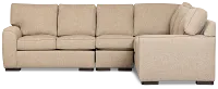 Sinclair Brown Fabric Large Two-arm Sectional