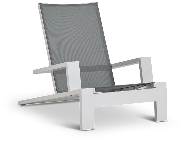 Linear White Ledge Pool Chair