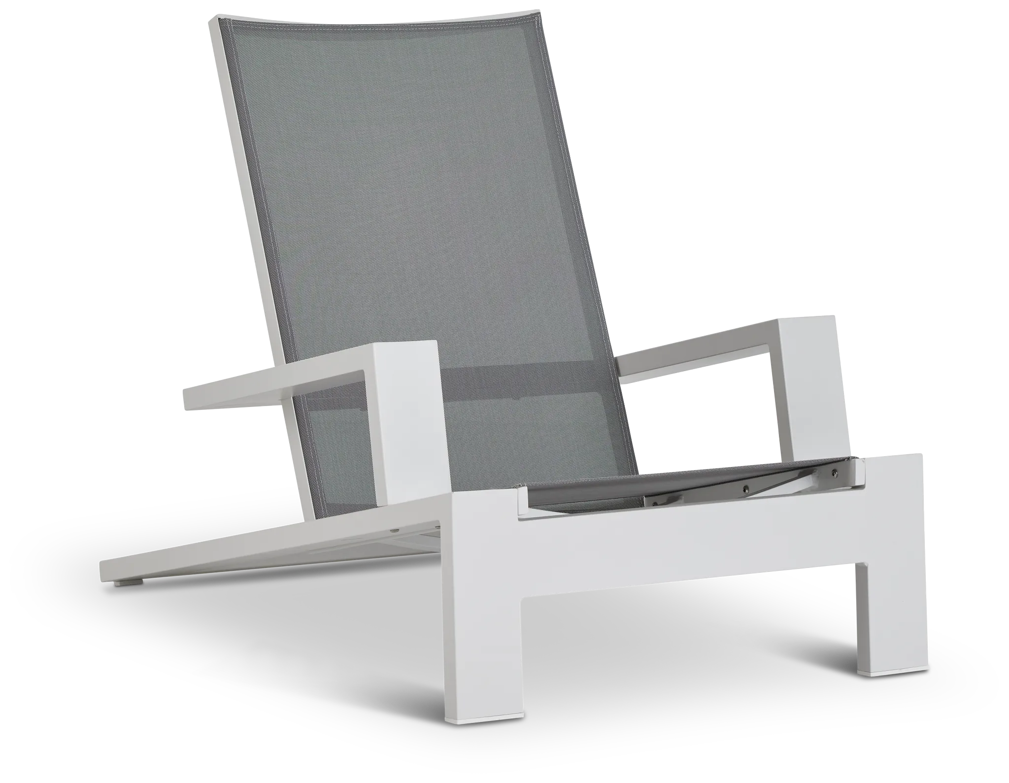 Linear White Ledge Pool Chair