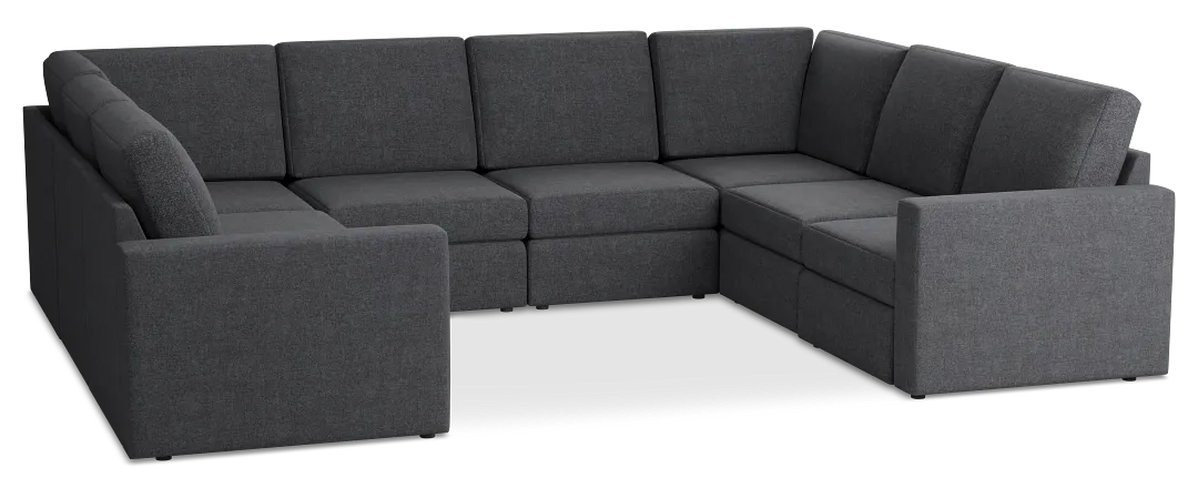 Citymod Dark Gray Fabric 8-piece Modular Sectional