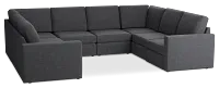 Citymod Dark Gray Fabric 8-piece Modular Sectional
