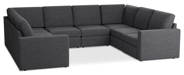 Citymod Dark Gray Fabric 8-piece Modular Sectional