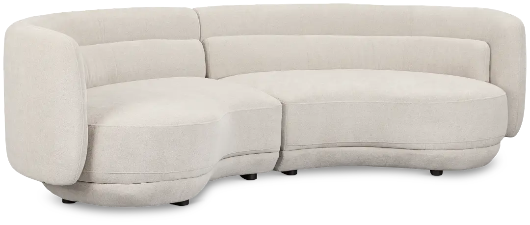 Presley Light Gray Fabric 2-piece Modular Sectional Presley Light Gray Fabric 2-piece Modular Sectional