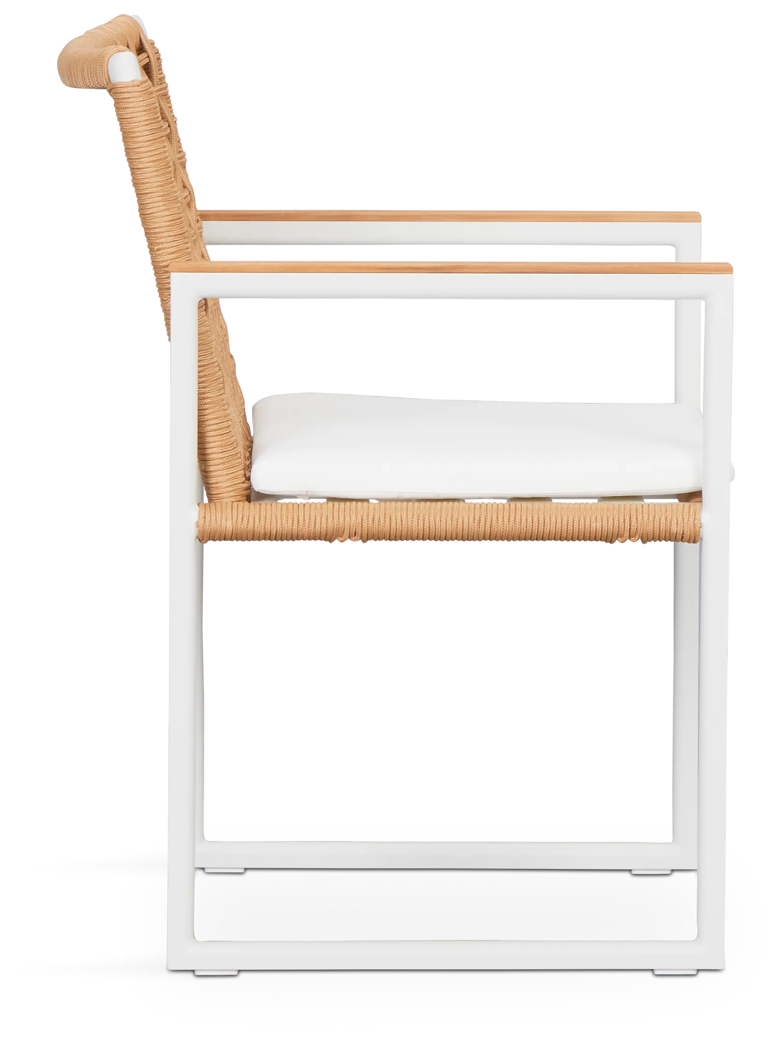 Sunrise White Teak Arm Chair