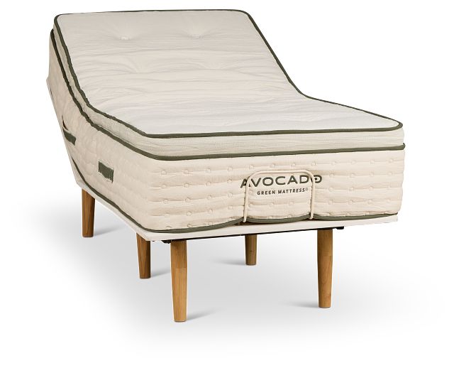 Avocado Green Cushion Firm Eco Adjustable Mattress Set