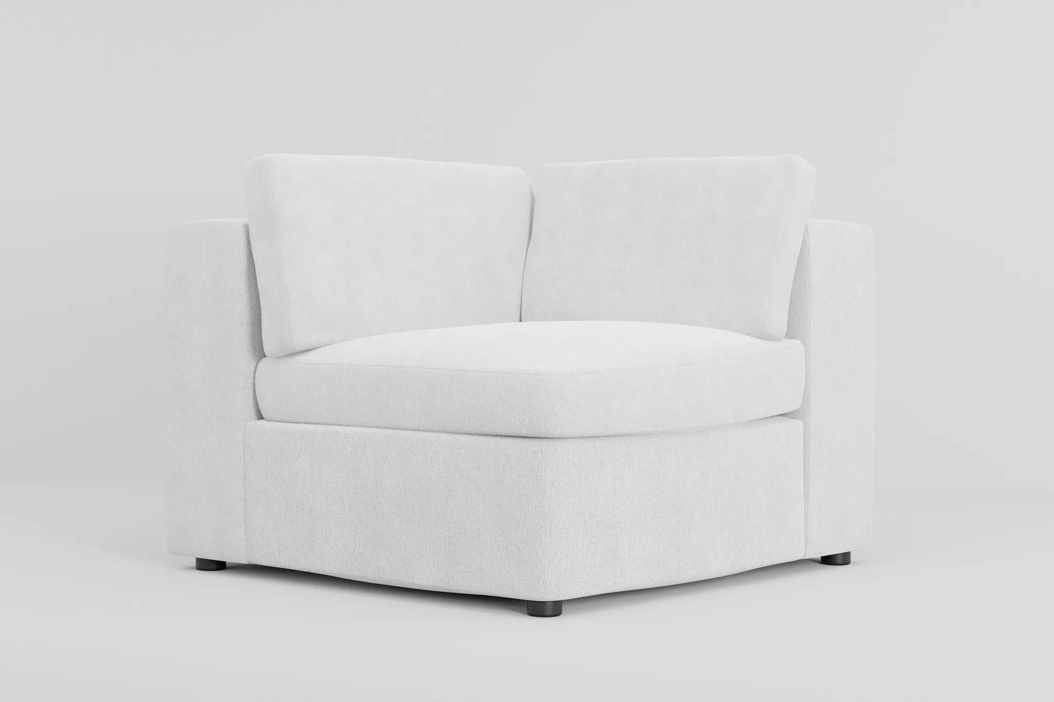 Destin Revenue White Fabric Corner Chair
