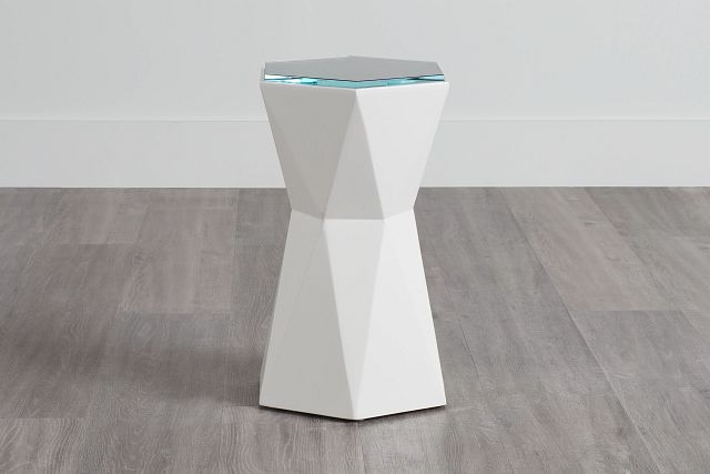 Martini White End Table