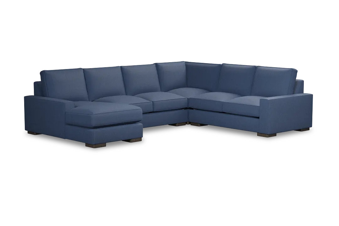 Edgewater Revenue Dark Blue Medium Left Chaise Sectional