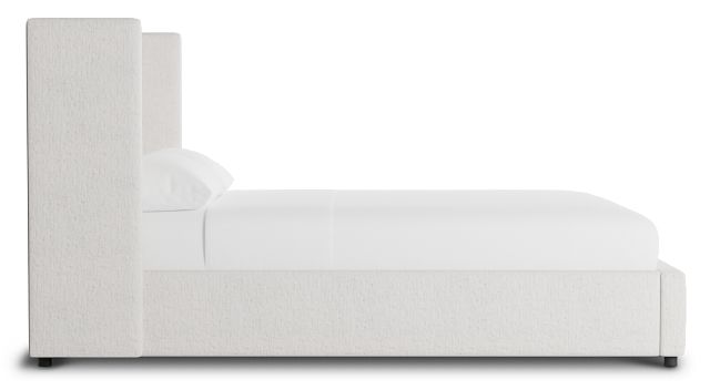 Captiva Linen Light Beige 48" Upholstered Shelter Bed