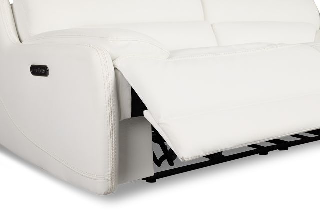 Jett White Micro Power Reclining Sofa
