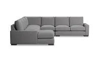 Edgewater Revenue Gray Large Left Chaise Sectional