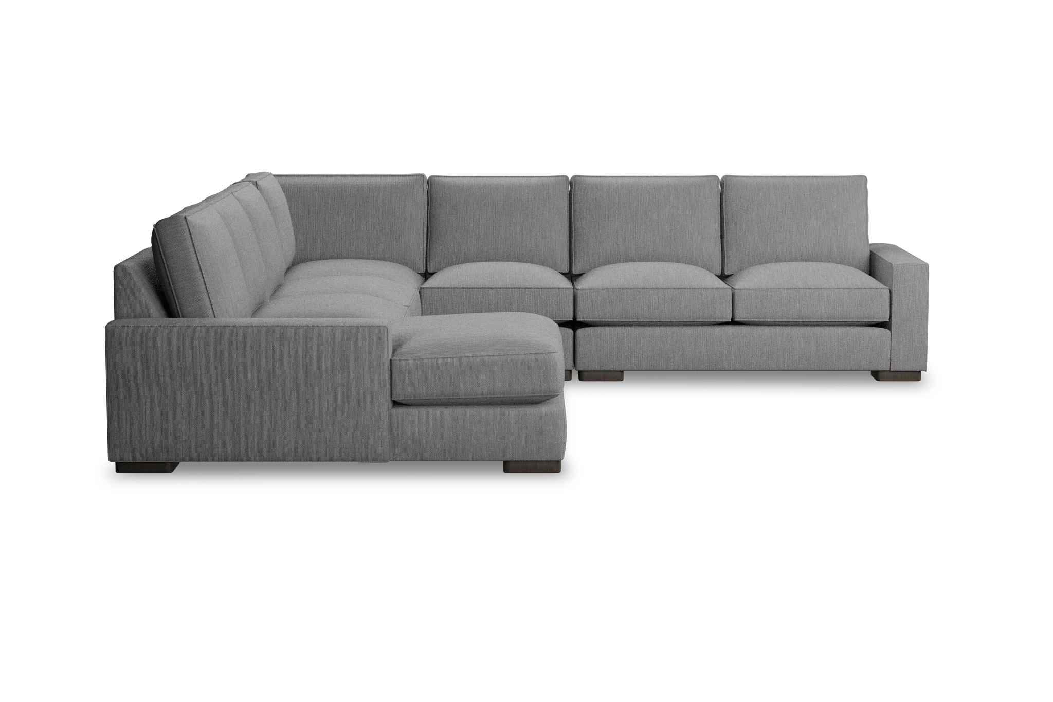 Edgewater Revenue Gray Large Left Chaise Sectional