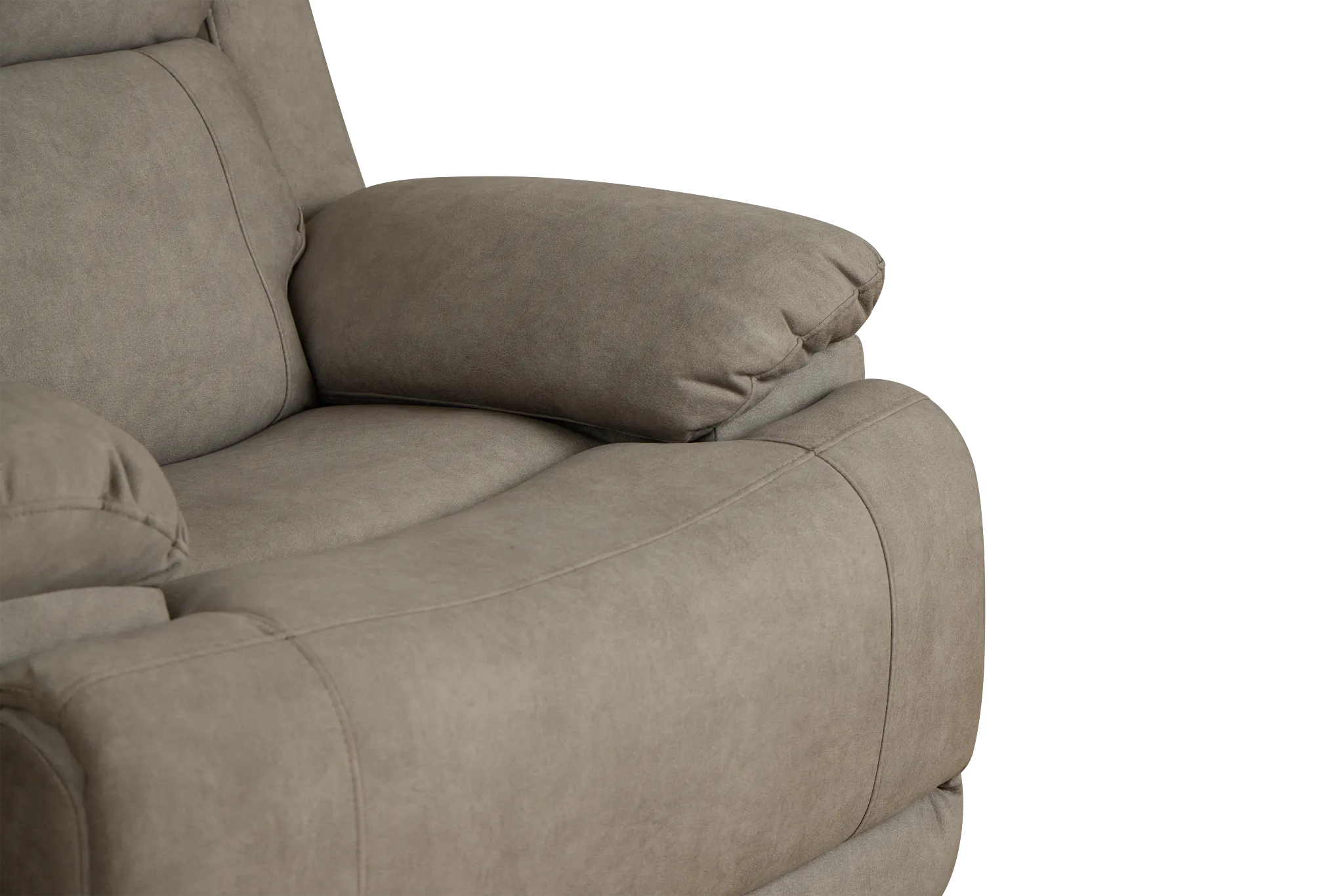 Benson Beige Micro Power Recliner