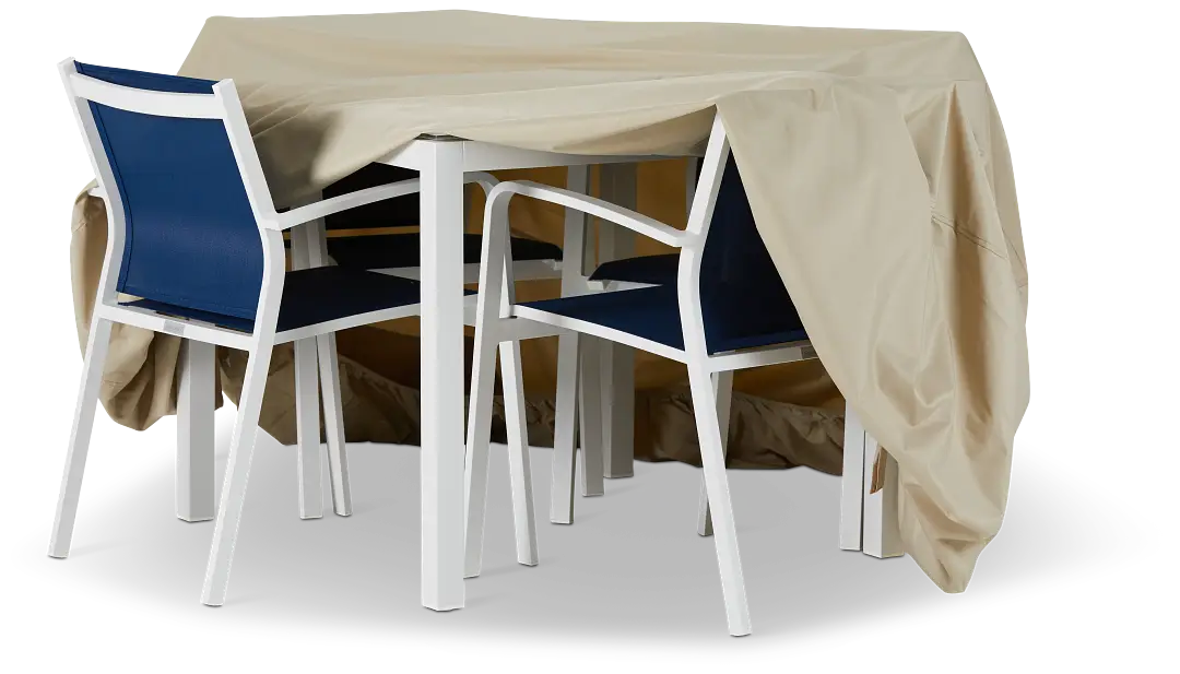 Khaki Round Table & 4 Chairs Outdoor Cover Khaki Round Table & 4 Chairs Outdoor Cover
