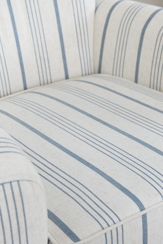 Blakely Light Blue Stripe Accent Chair