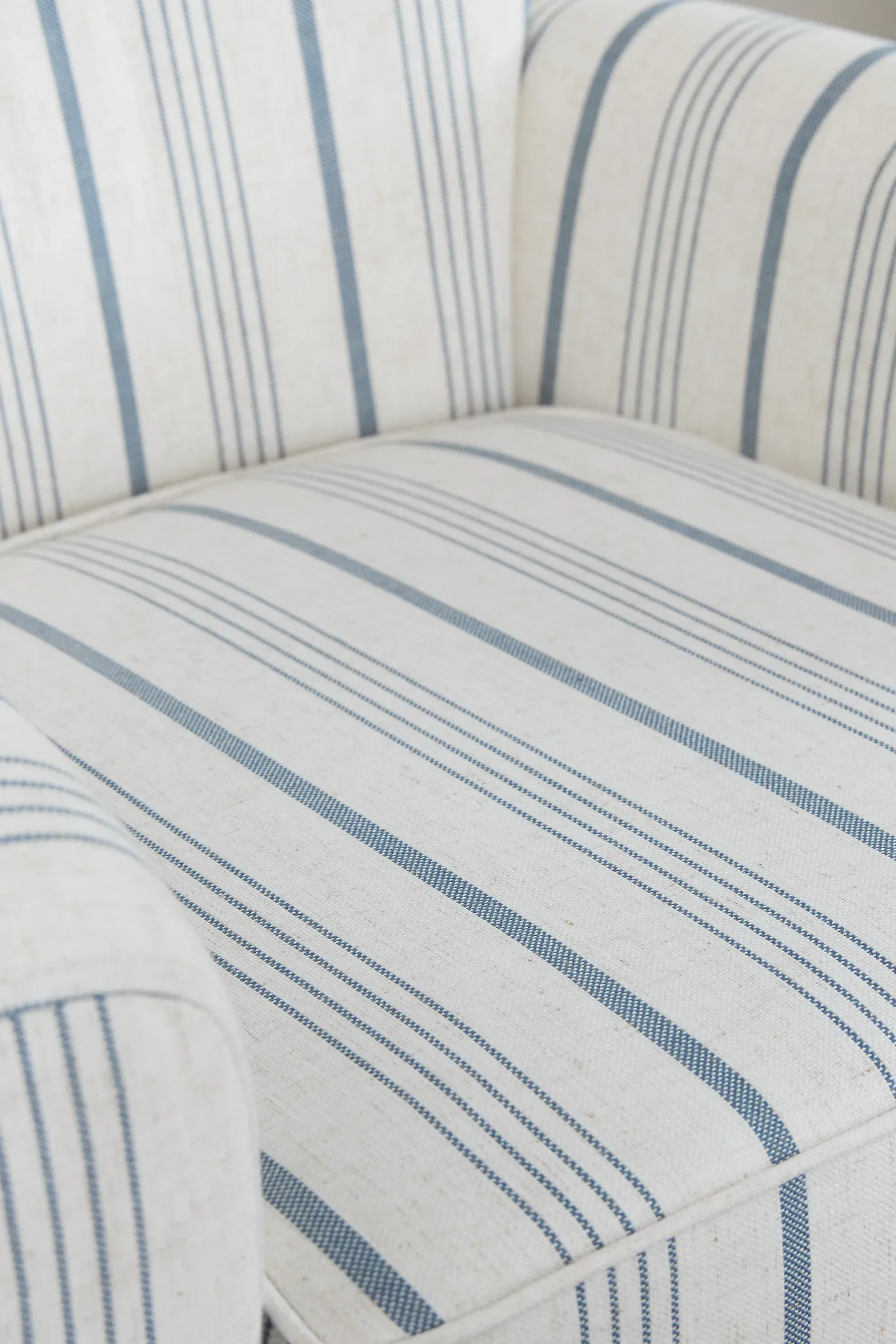 Blakely Light Blue Stripe Accent Chair