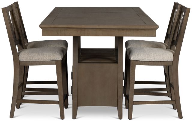 Heron Cove Light Tone High Table & 4 Barstools