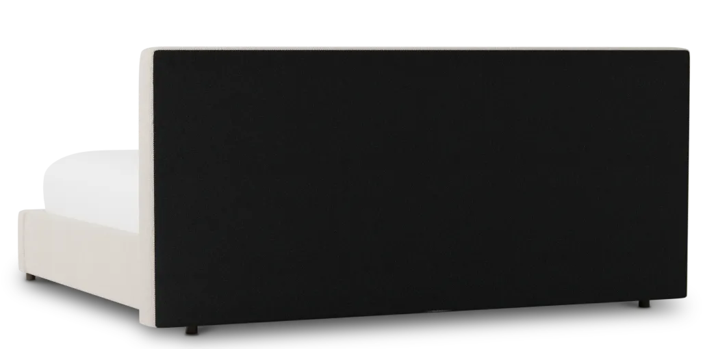 Grayton Revenue Beige 44" Upholstered Platform Bed