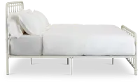 Rory White Metal Panel Bed