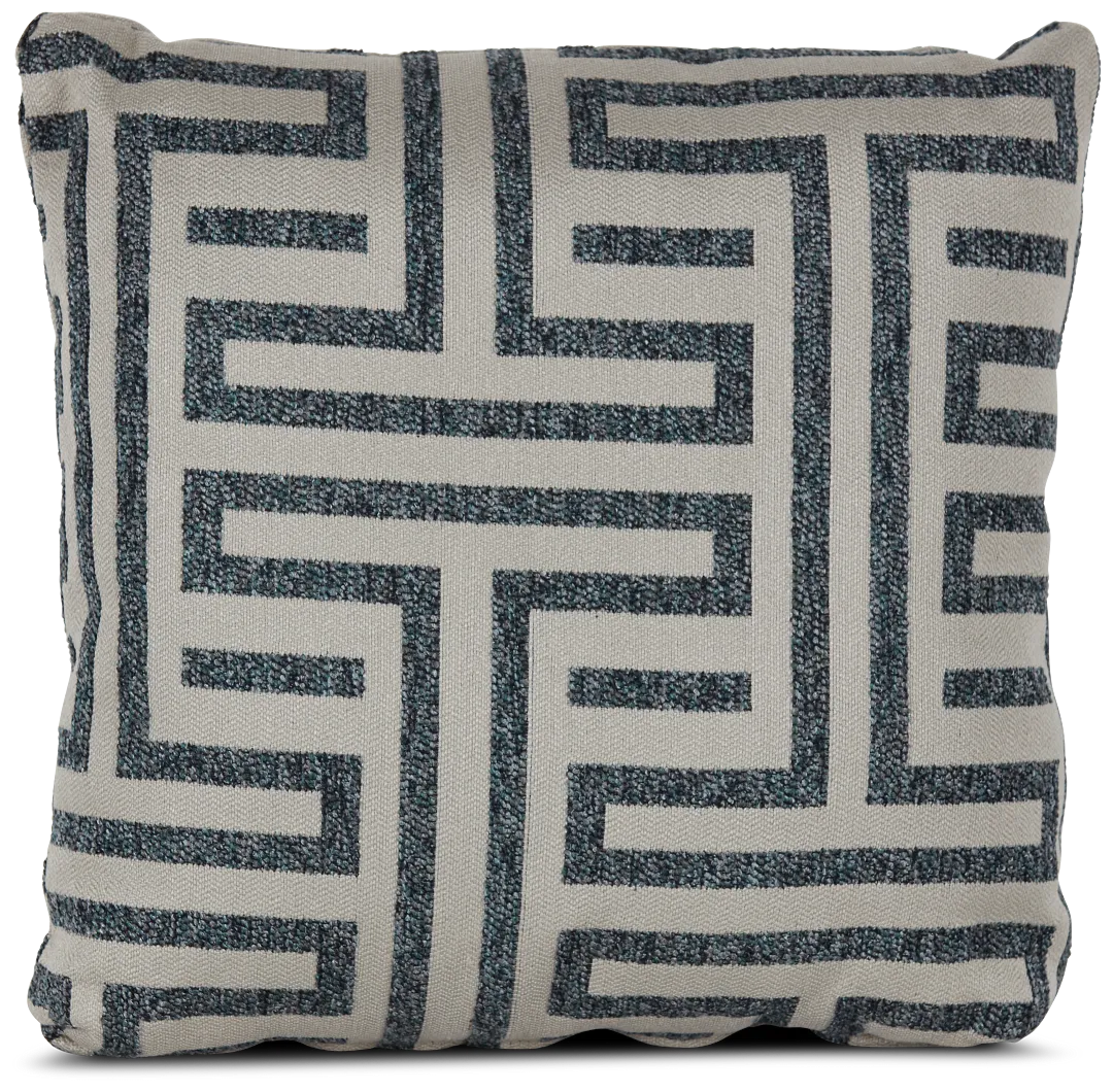 Doric Blue 18" Accent Pillow