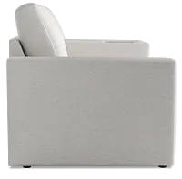 Citymod White Fabric 3-piece Modular Sofa With Media Console