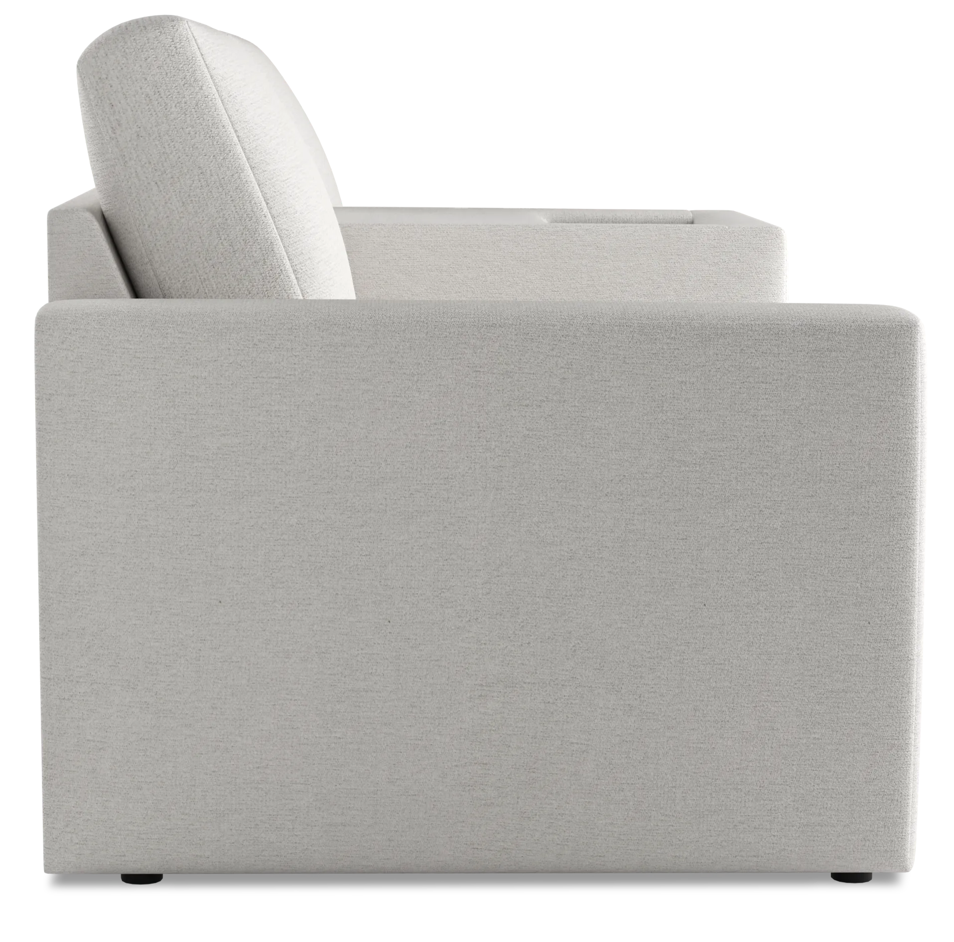 Citymod White Fabric 3-piece Modular Sofa With Media Console