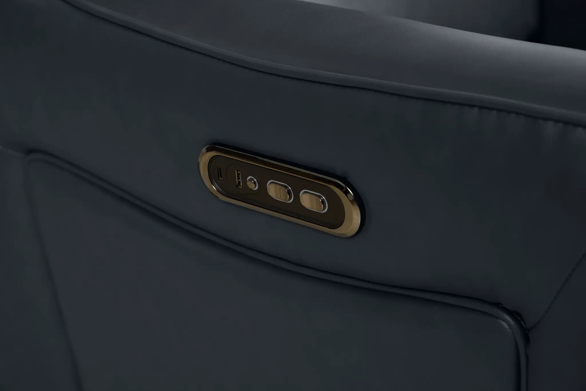 Julian Dark Blue Lthr/vinyl Power Swivel Glider Recliner Julian Dark Blue Lthr/vinyl Power Swivel Glider Recliner