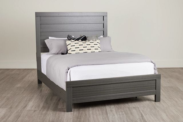 Everett Gray Panel Bed