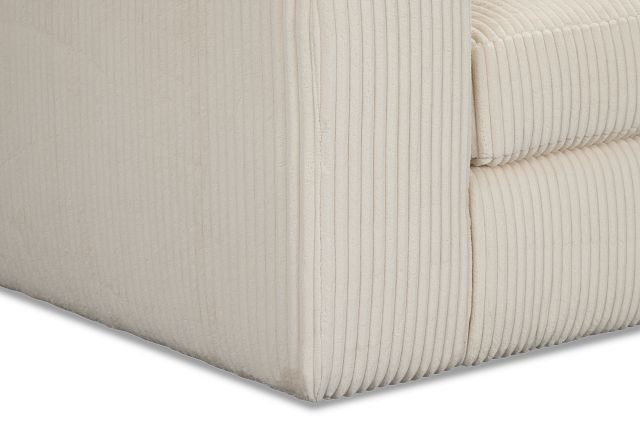 Charlie Ivory Fabric Loveseat