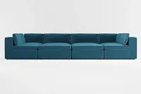 Destin Joya Teal Velvet 8-piece Pit Sectional