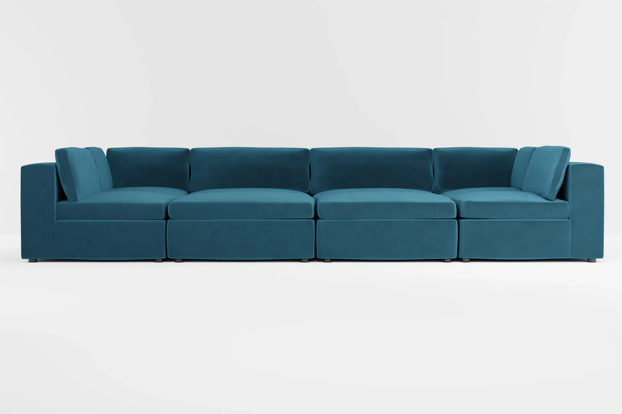 Destin Joya Teal Velvet 8-piece Pit Sectional