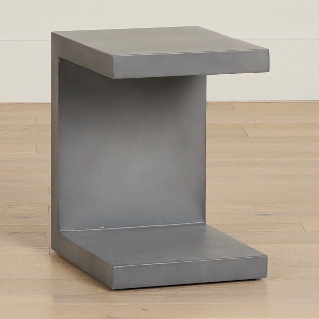 Brio Gray Square End Table