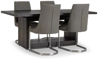 Madden Dark Tone Table & 4 Upholstered Chairs