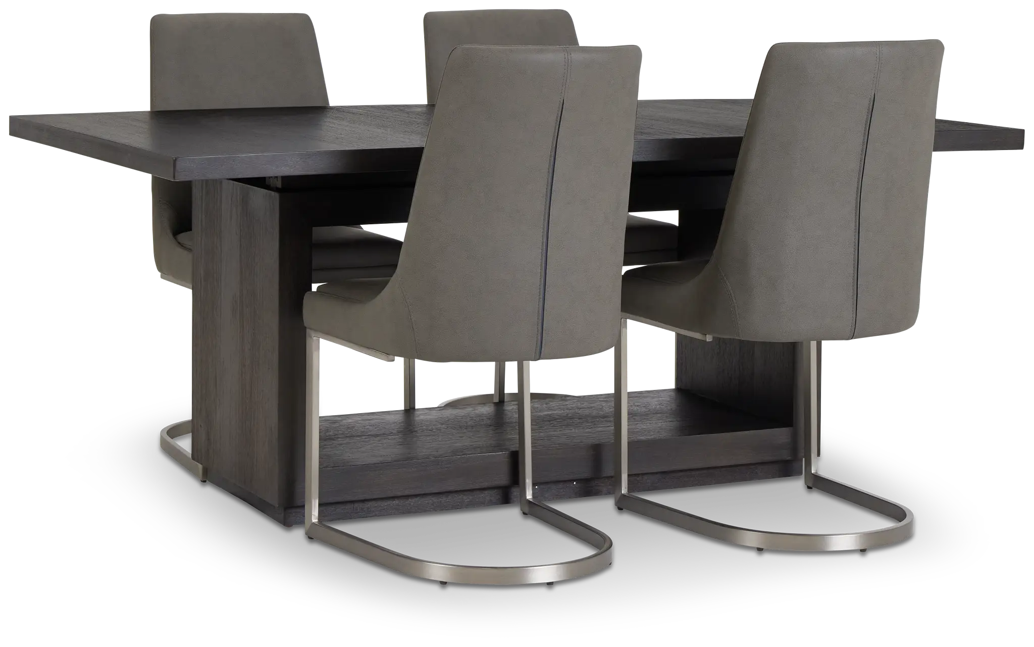 Madden Dark Tone Table & 4 Upholstered Chairs Madden Dark Tone Table & 4 Upholstered Chairs