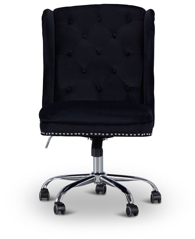 Tori Black Velvet Desk Chair