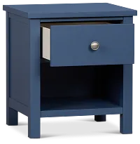 Charleston Dark Blue 1-drawer Nightstand