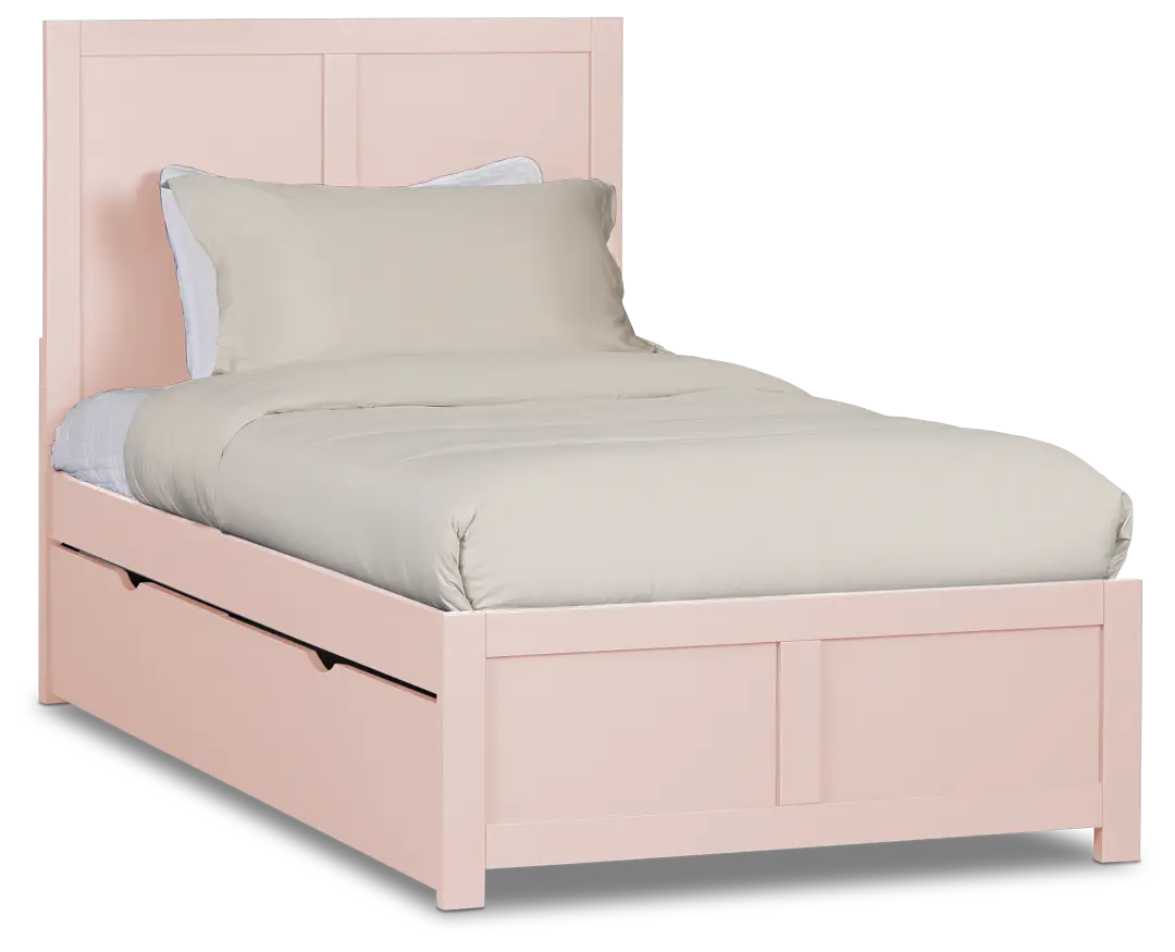 Charleston Pink Panel Bed With 2 Storage Drawers Charleston Pink Panel Bed With 2 Storage Drawers