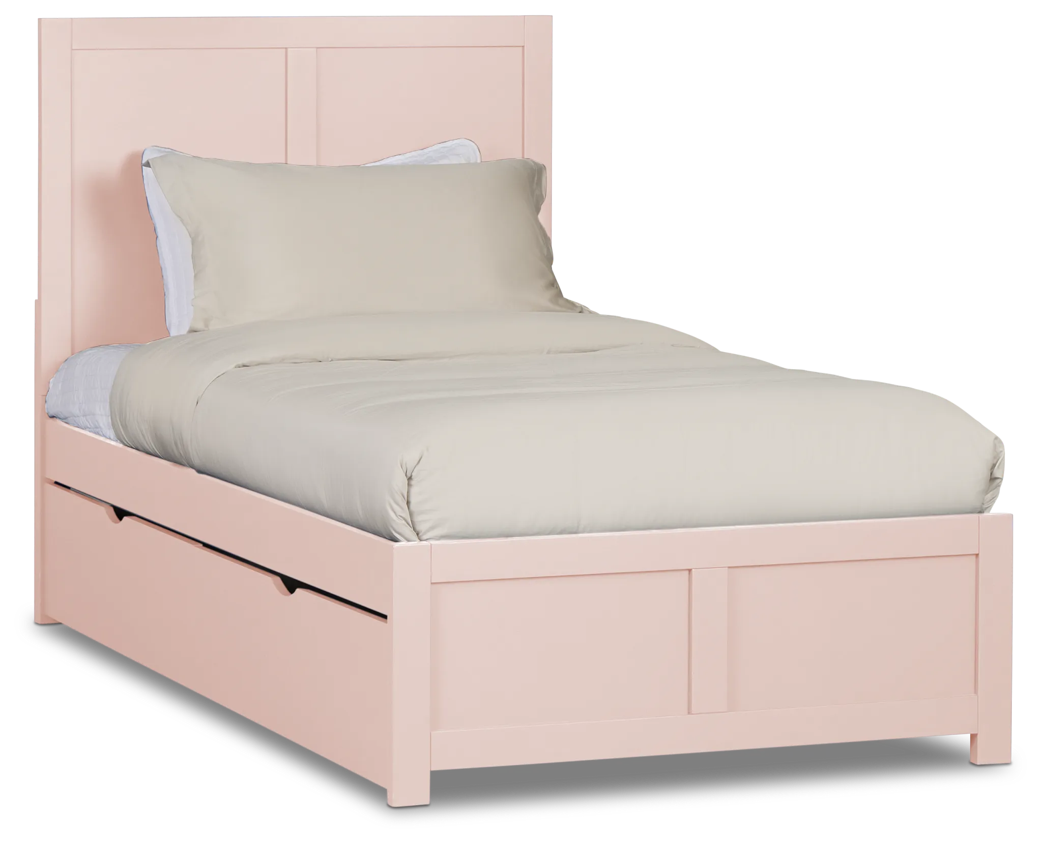Charleston Pink Panel Bed With 2 Storage Drawers