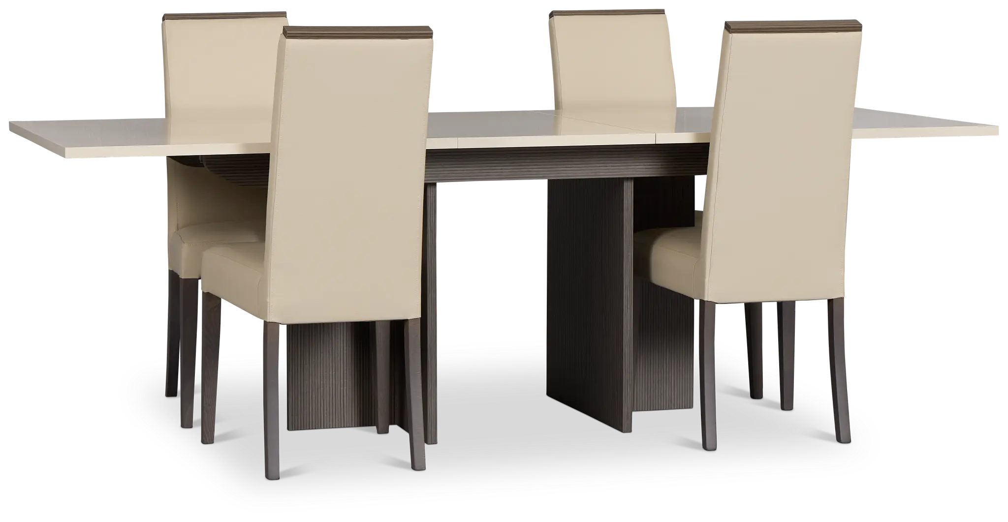 Sienna Two-tone Table & 4 Leather Chairs Sienna Two-tone Table & 4 Leather Chairs