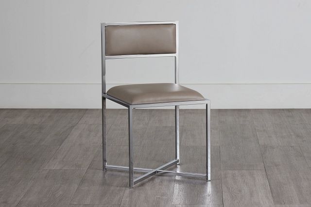 Amalfi Taupe Stnl Steel Side Chair