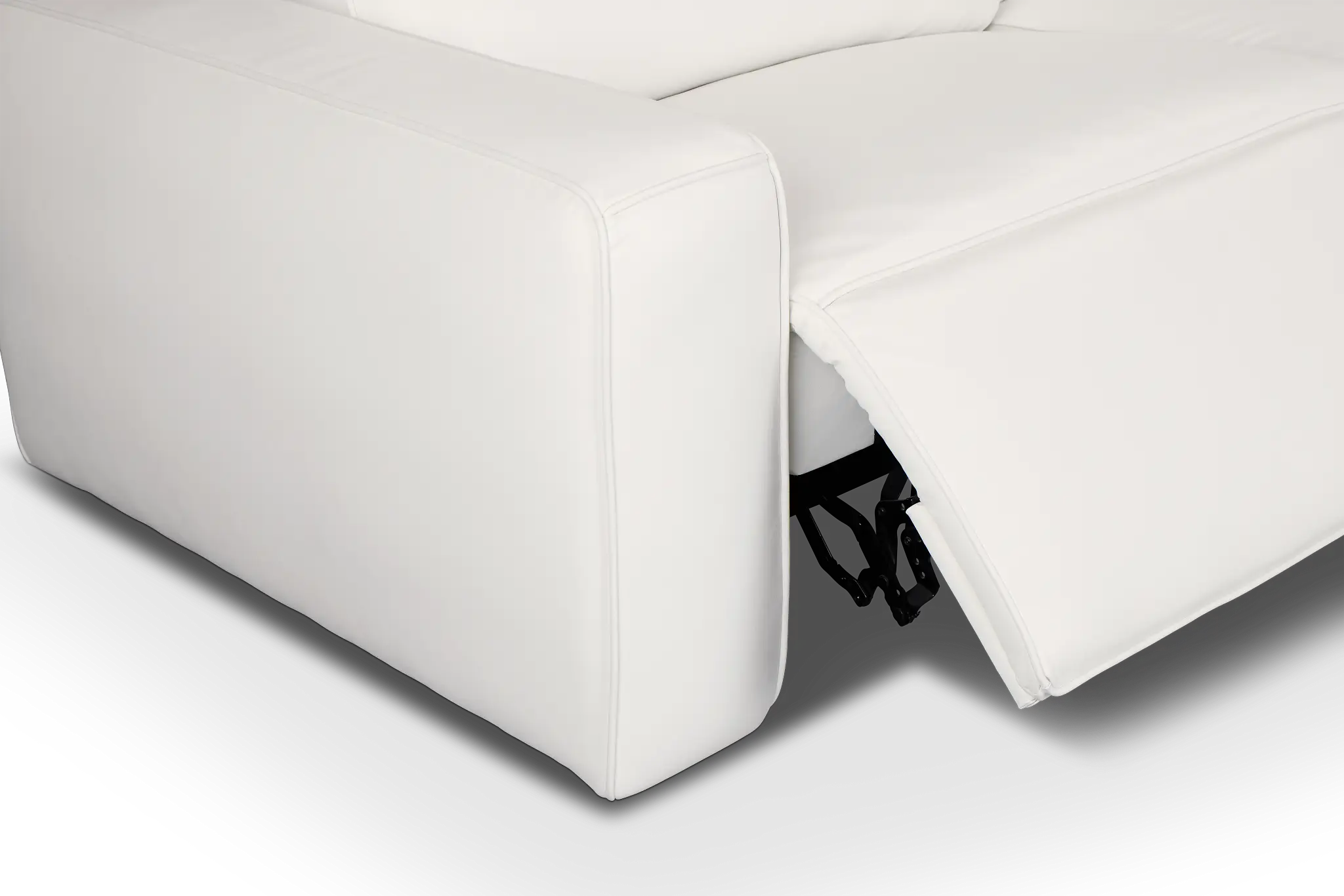 Tidal White Lthr/vinyl Large Dual Power Reclining Two-arm Sectional Tidal White Lthr/vinyl Large Dual Power Reclining Two-arm Sectional