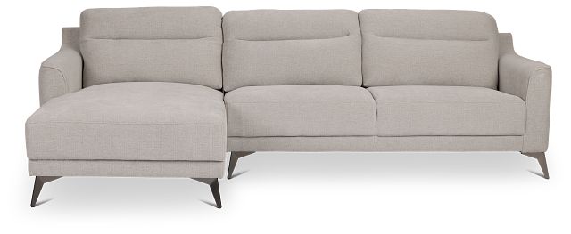 Talia Gray Fabric Left Chaise Sectional