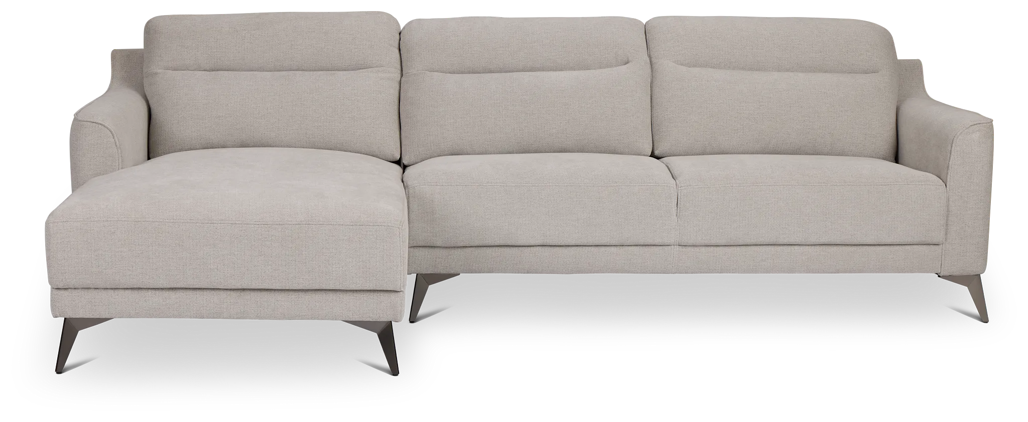 Talia Gray Fabric Left Chaise Sectional