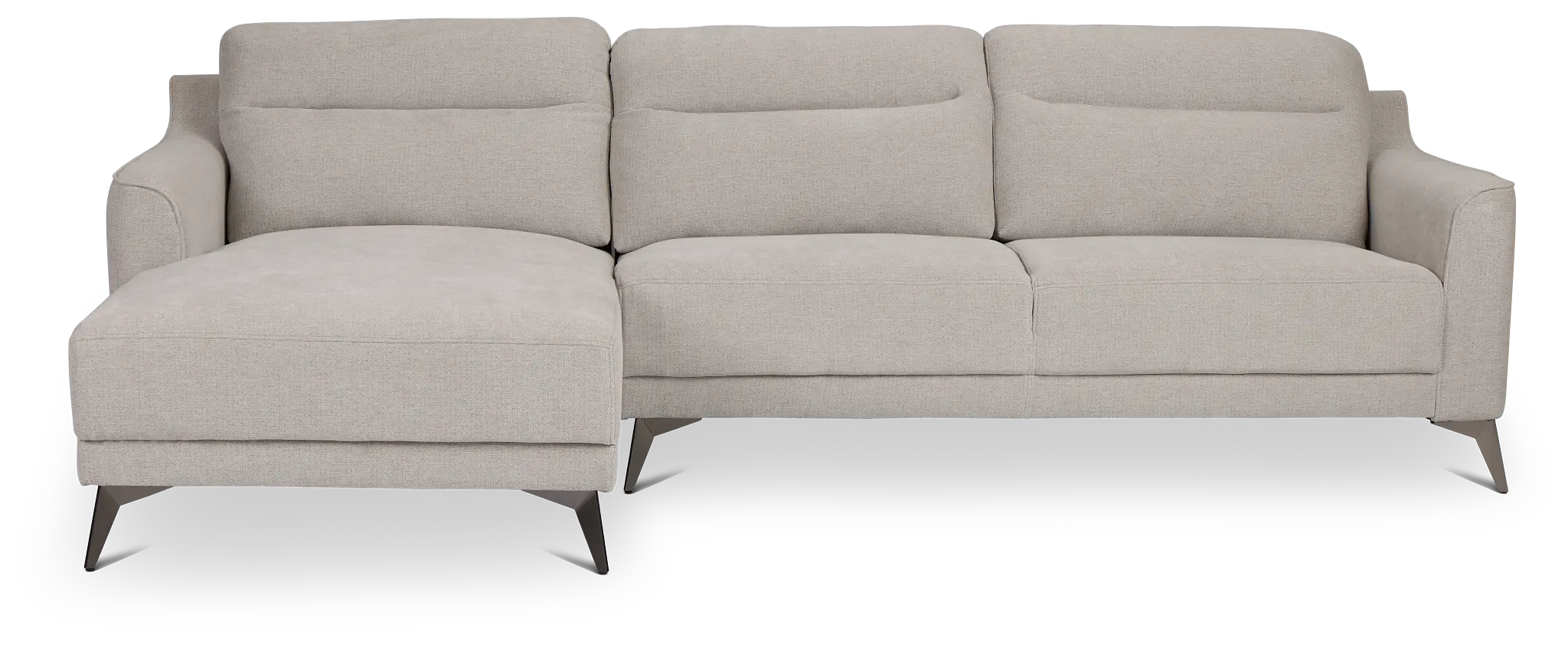 Talia Gray Fabric Left Chaise Sectional Talia Gray Fabric Left Chaise Sectional