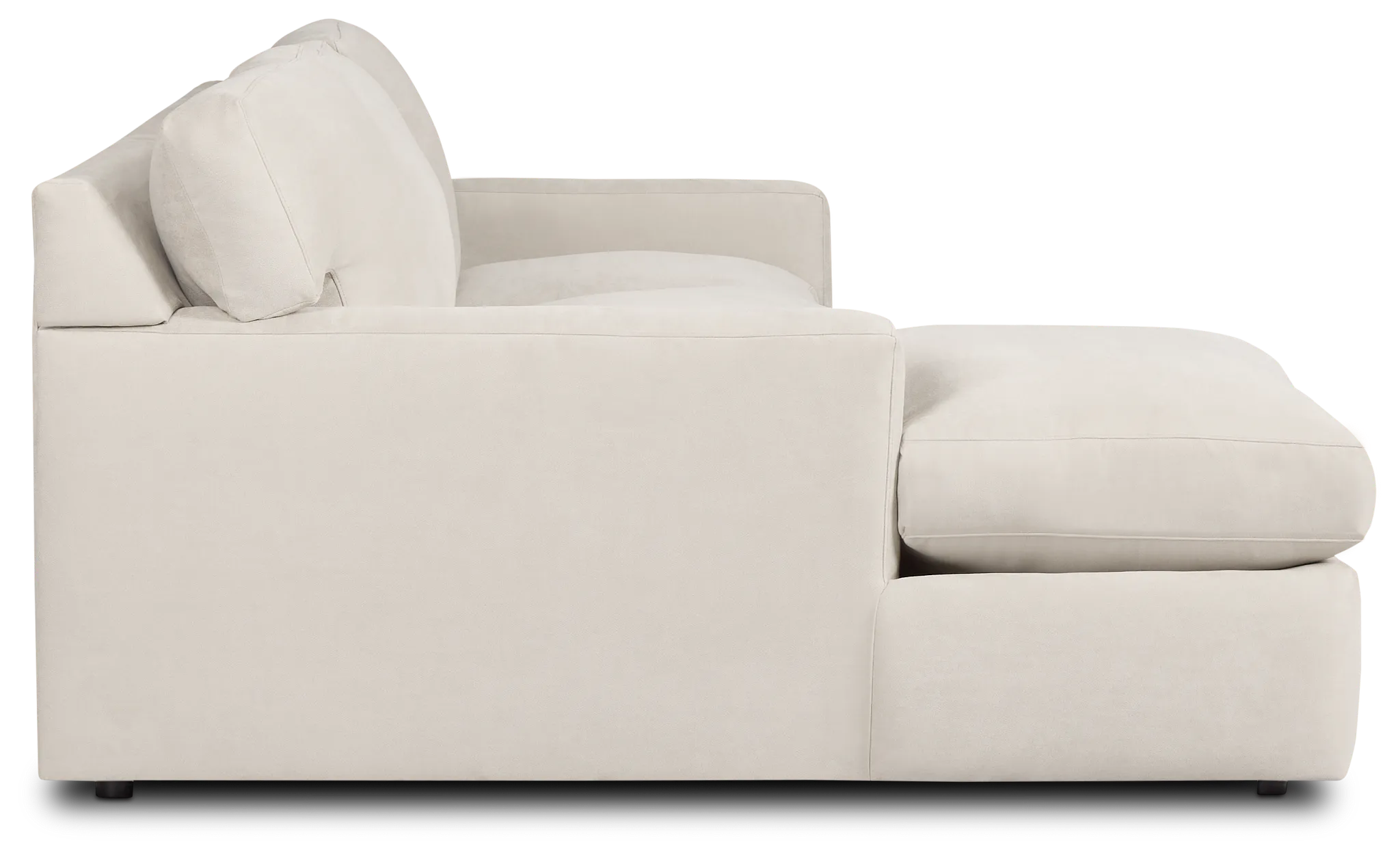 Hudson Gray Fabric Left Chaise Sectional