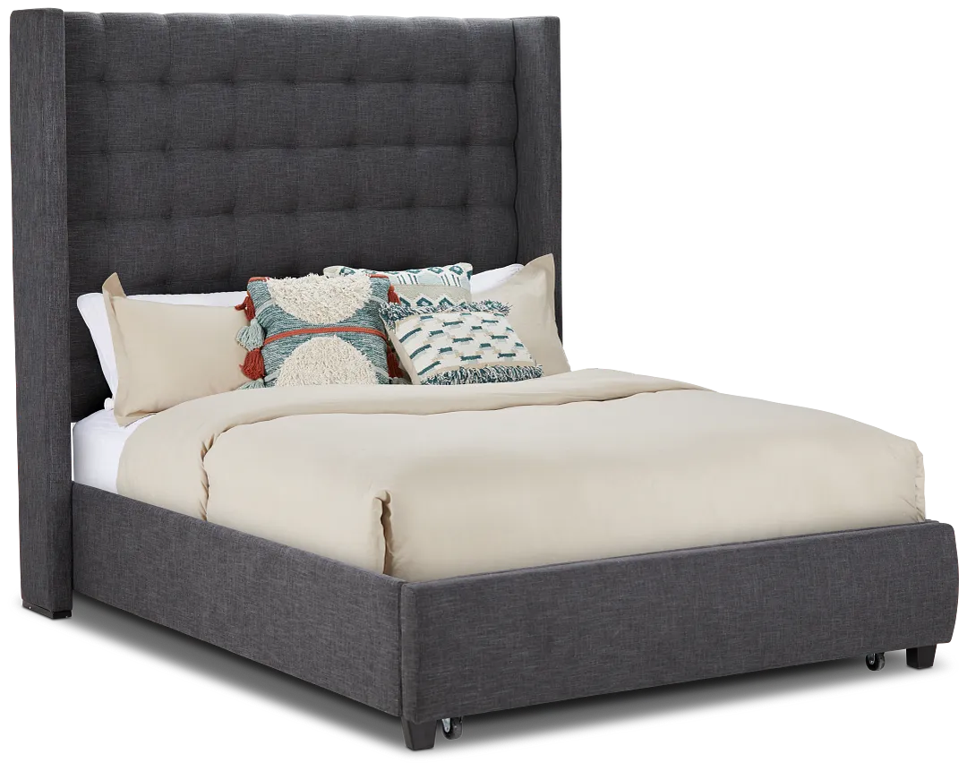 Chatham Dark Gray High Platform Storage Bed